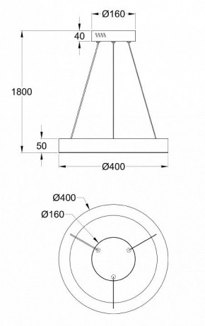 Подвесной светильник Maytoni Saturno MOD415PL-L36BS4K в Коротчаево - korotchaevo.mebel24.online | фото 4