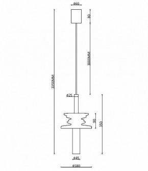 Подвесной светильник Maytoni Sound Wave MOD255PL-01B3 в Коротчаево - korotchaevo.mebel24.online | фото 4