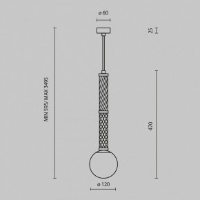 Подвесной светильник Maytoni Teatro MOD287PL-01BS1 в Коротчаево - korotchaevo.mebel24.online | фото 5