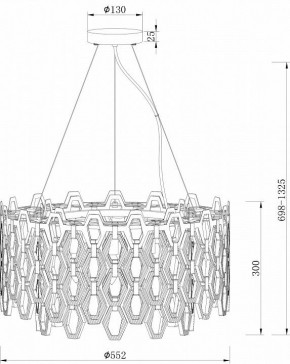 Подвесной светильник Maytoni Tissage MOD490PL-09G в Коротчаево - korotchaevo.mebel24.online | фото 5