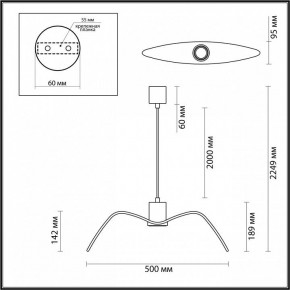 Подвесной светильник Odeon Light Birds 4903/1C в Коротчаево - korotchaevo.mebel24.online | фото 4