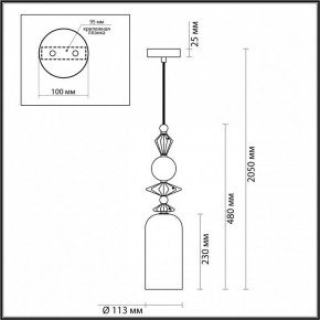 Подвесной светильник Odeon Light Bizet 4855/1 в Коротчаево - korotchaevo.mebel24.online | фото