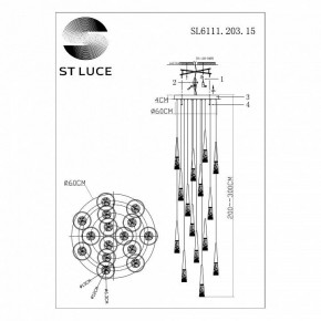 Подвесной светильник ST-Luce Sollen SL6111.203.15 в Коротчаево - korotchaevo.mebel24.online | фото 3