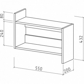 Полка навесная Лайт-41 в Коротчаево - korotchaevo.mebel24.online | фото