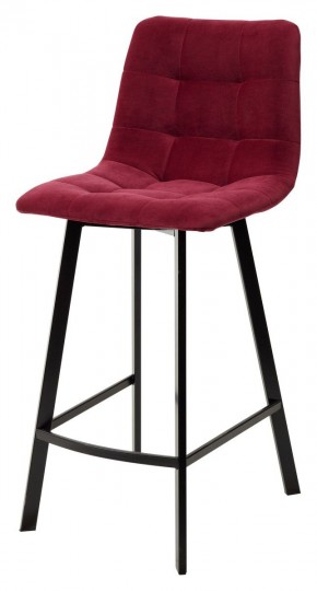 Полубарный стул CHILLI-QB SQUARE винный #16, велюр / черный каркас (H=66cm) М-City в Коротчаево - korotchaevo.mebel24.online | фото 2