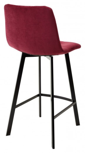 Полубарный стул CHILLI-QB SQUARE винный #16, велюр / черный каркас (H=66cm) М-City в Коротчаево - korotchaevo.mebel24.online | фото 6