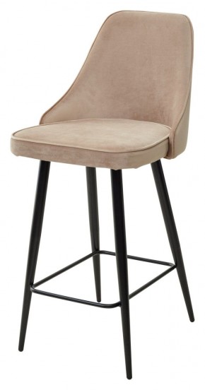 Полубарный стул NEPAL-PB БЕЖЕВЫЙ #5, велюр/ черный каркас (H=68cm) М-City в Коротчаево - korotchaevo.mebel24.online | фото 5