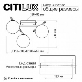 Потолочная люстра Citilux Dorsy CL223132 в Коротчаево - korotchaevo.mebel24.online | фото 12