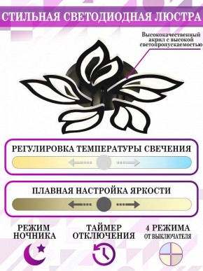 Потолочная люстра Natali Kovaltseva High-Tech Led Lamps HIGH-TECH LED LAMPS 82006 BLACK в Коротчаево - korotchaevo.mebel24.online | фото 5
