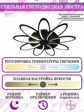 Потолочная люстра Natali Kovaltseva High-Tech Led Lamps HIGH-TECH LED LAMPS 82009 BLACK в Коротчаево - korotchaevo.mebel24.online | фото 5