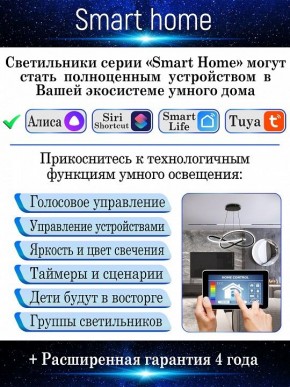 Потолочная люстра Natali Kovaltseva Smart home LED LAMPS 81216 в Коротчаево - korotchaevo.mebel24.online | фото 6
