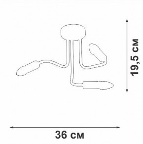 Потолочная люстра Vitaluce V3023 V3023-1/3PL в Коротчаево - korotchaevo.mebel24.online | фото 2