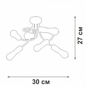 Потолочная люстра Vitaluce V3928 V3928-1/6PL в Коротчаево - korotchaevo.mebel24.online | фото 4