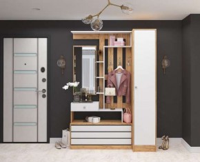 Прихожая Ямайка Дуб крафт золотой/Белый в Коротчаево - korotchaevo.mebel24.online | фото