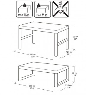 Раскладной стол Лион с регулируемой высотой столешницы (Lyon rattan table) графит (h400/650) в Коротчаево - korotchaevo.mebel24.online | фото 4