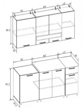 РИО-2 ЛДСП Кухонный гарнитур 1,7 м в Коротчаево - korotchaevo.mebel24.online | фото 7