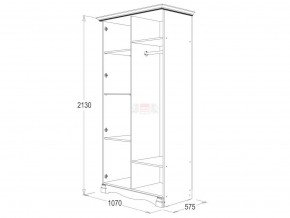 Шкаф 2-х дверный Ольга-1Н для одежды и белья в Коротчаево - korotchaevo.mebel24.online | фото 2