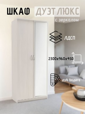 Шкаф 2-х створчатый Дуэт Люкс с зеркалом в Коротчаево - korotchaevo.mebel24.online | фото 5