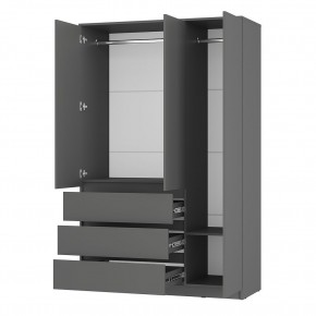 Шкаф 3-х створчатый Симпл ШК-08 (графит) в Коротчаево - korotchaevo.mebel24.online | фото 2
