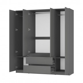 Шкаф 4-х створчатый Симпл ШК-13 (графит) в Коротчаево - korotchaevo.mebel24.online | фото 2