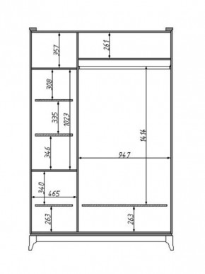 Шкаф для одежды Сабрина (ММ-302-01/03) с зеркалом в Коротчаево - korotchaevo.mebel24.online | фото