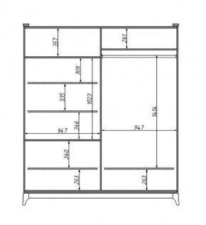 Шкаф для одежды Сабрина (ММ-302-01/04Б) в Коротчаево - korotchaevo.mebel24.online | фото 2