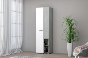 Шкаф Эльза (Бетонный Камень/Белый) в Коротчаево - korotchaevo.mebel24.online | фото 1