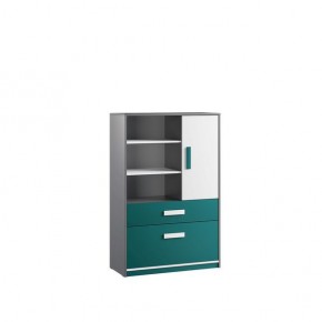 Шкаф книжный Кэнди КШ-2 Океан в Коротчаево - korotchaevo.mebel24.online | фото