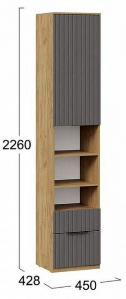 Шкаф комбинированный Хилтон Исп. 2 в Коротчаево - korotchaevo.mebel24.online | фото 8