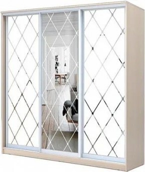 Шкаф-купе ХИТ 22-20/2-666 РОМБ БОЛЬШОЙ МАТОВЫЙ в Коротчаево - korotchaevo.mebel24.online | фото