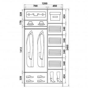 Шкаф-купе ХИТ 24-12-66 (620) в Коротчаево - korotchaevo.mebel24.online | фото 3