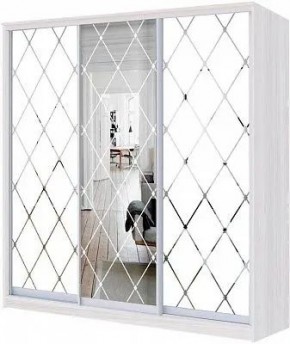 Шкаф-купе ХИТ 24-18/2-666 РОМБ БОЛЬШОЙ МАТОВЫЙ в Коротчаево - korotchaevo.mebel24.online | фото