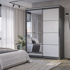 Шкаф-купе Крафт-6 1.6 м ШКК-06 (графит) в Коротчаево - korotchaevo.mebel24.online | фото 1