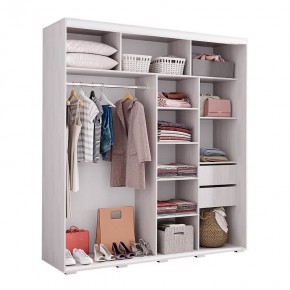 Шкаф-купе Крафт-7 ясень белый в Коротчаево - korotchaevo.mebel24.online | фото 3