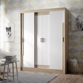 Шкаф-купе Смарт ШКК-06 (дуб сонома/белый) в Коротчаево - korotchaevo.mebel24.online | фото 1