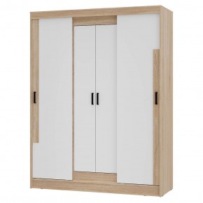 Шкаф-купе Смарт ШКК-06 (дуб сонома/белый) в Коротчаево - korotchaevo.mebel24.online | фото 2