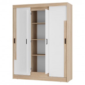 Шкаф-купе Смарт ШКК-06 (дуб сонома/белый) в Коротчаево - korotchaevo.mebel24.online | фото 3