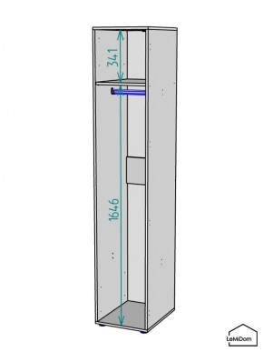 Шкаф Linnea MHR-1PO 2050х400х510 (Белый-М 11.1.2) в Коротчаево - korotchaevo.mebel24.online | фото 3