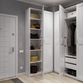 Шкаф МАКС однодверный узкий, цвет белый в Коротчаево - korotchaevo.mebel24.online | фото 4