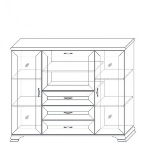 Шкаф низкий (2 стеклодвери) Сиена в Коротчаево - korotchaevo.mebel24.online | фото 4