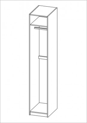 Шкаф ПЕГАС однодверный, цвет Дуб Венге в Коротчаево - korotchaevo.mebel24.online | фото 3