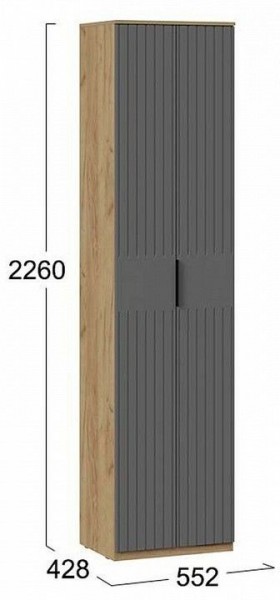 Шкаф платяной Хилтон Исп. 2 в Коротчаево - korotchaevo.mebel24.online | фото 6