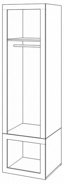 Шкаф платяной Toivo ТОЙ ШК 60/60 Д в Коротчаево - korotchaevo.mebel24.online | фото 2