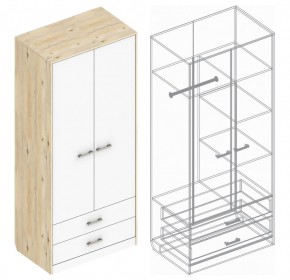 Шкаф "Милана" 2-х створчатый с 2 ящиками в Коротчаево - korotchaevo.mebel24.online | фото 3