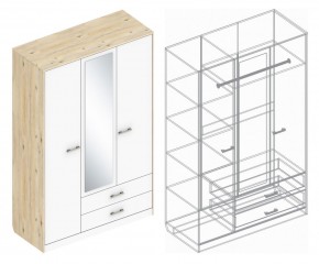 Шкаф "Милана" 3-х створчатый с 2 ящиками в Коротчаево - korotchaevo.mebel24.online | фото 3