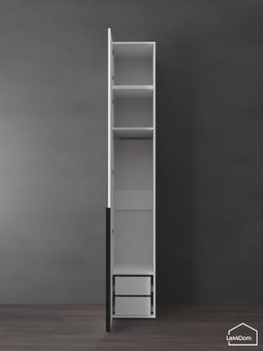 Шкаф с антресолью Linnea MHR-1A-3 2450х400х510 (Белый-М 11.1.1) в Коротчаево - korotchaevo.mebel24.online | фото 5