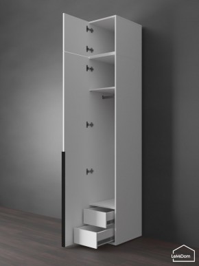 Шкаф с антресолью Linnea MHR-1A-3 2450х400х510 (Белый-М 11.1.1) в Коротчаево - korotchaevo.mebel24.online | фото 6