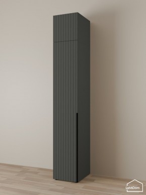 Шкаф с антресолью Linnea MHR-1A-3 2450х400х510 (Графит-М 11.1.25) в Коротчаево - korotchaevo.mebel24.online | фото