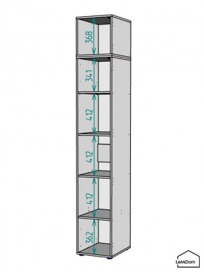 Шкаф с антресолью Linnea MHR-1POA-2 2450х400х510 (Белый-М 11.1.2) в Коротчаево - korotchaevo.mebel24.online | фото 3