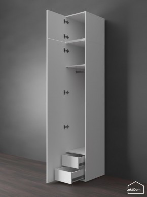 Шкаф с антресолью Linnea MHR-1POA-3 2450х400х510 (Белый-М 11.1.1) в Коротчаево - korotchaevo.mebel24.online | фото 6